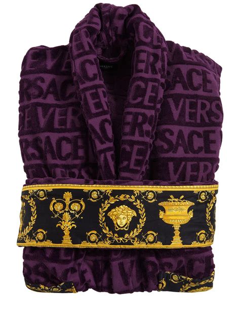 purple versace robe|versace robe discount.